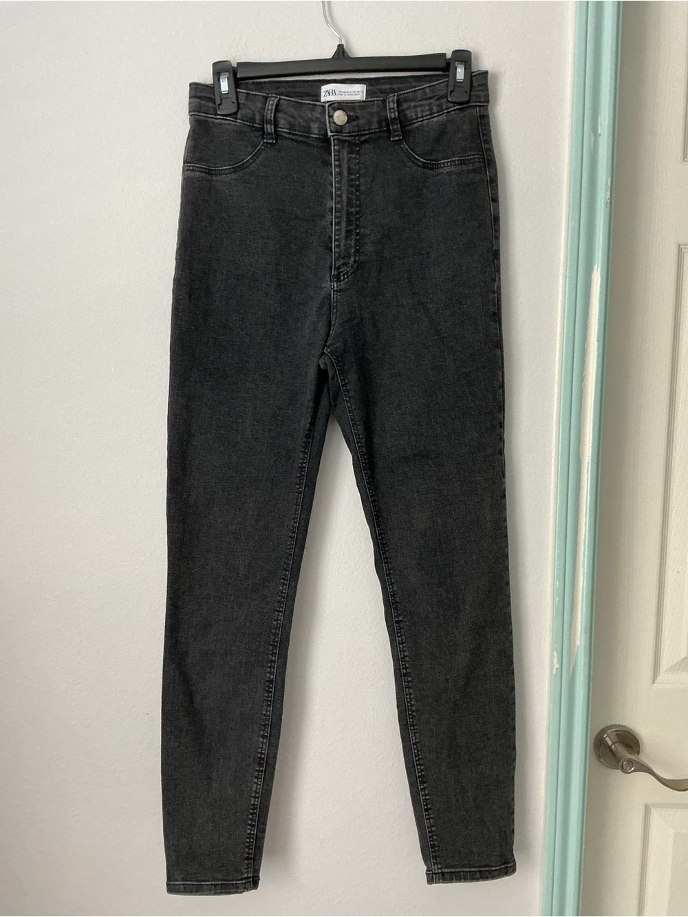Zara High-Rise Charcoal Black Women's Jeans